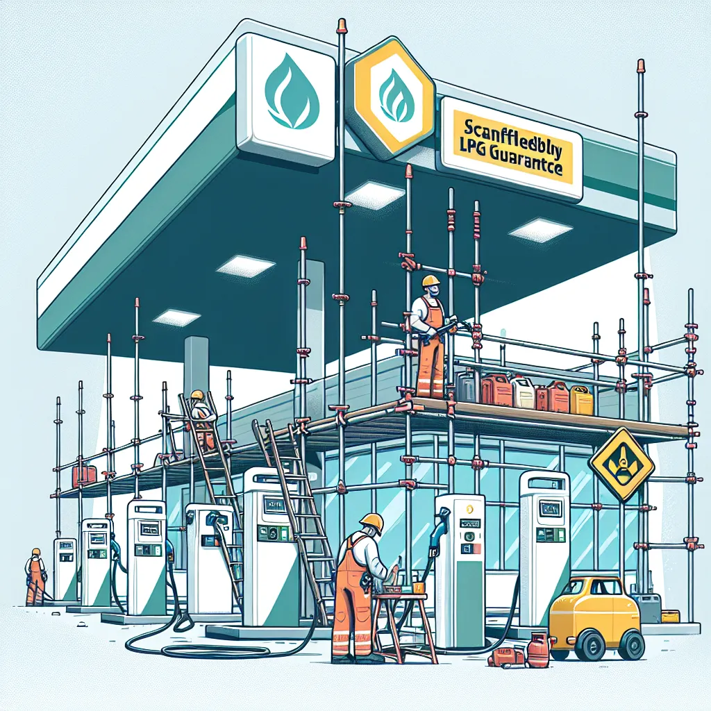 Praca na stacjach paliw za granicą – montaż rusztowań fasadowych, bezpieczeństwo i gwarancja lpg